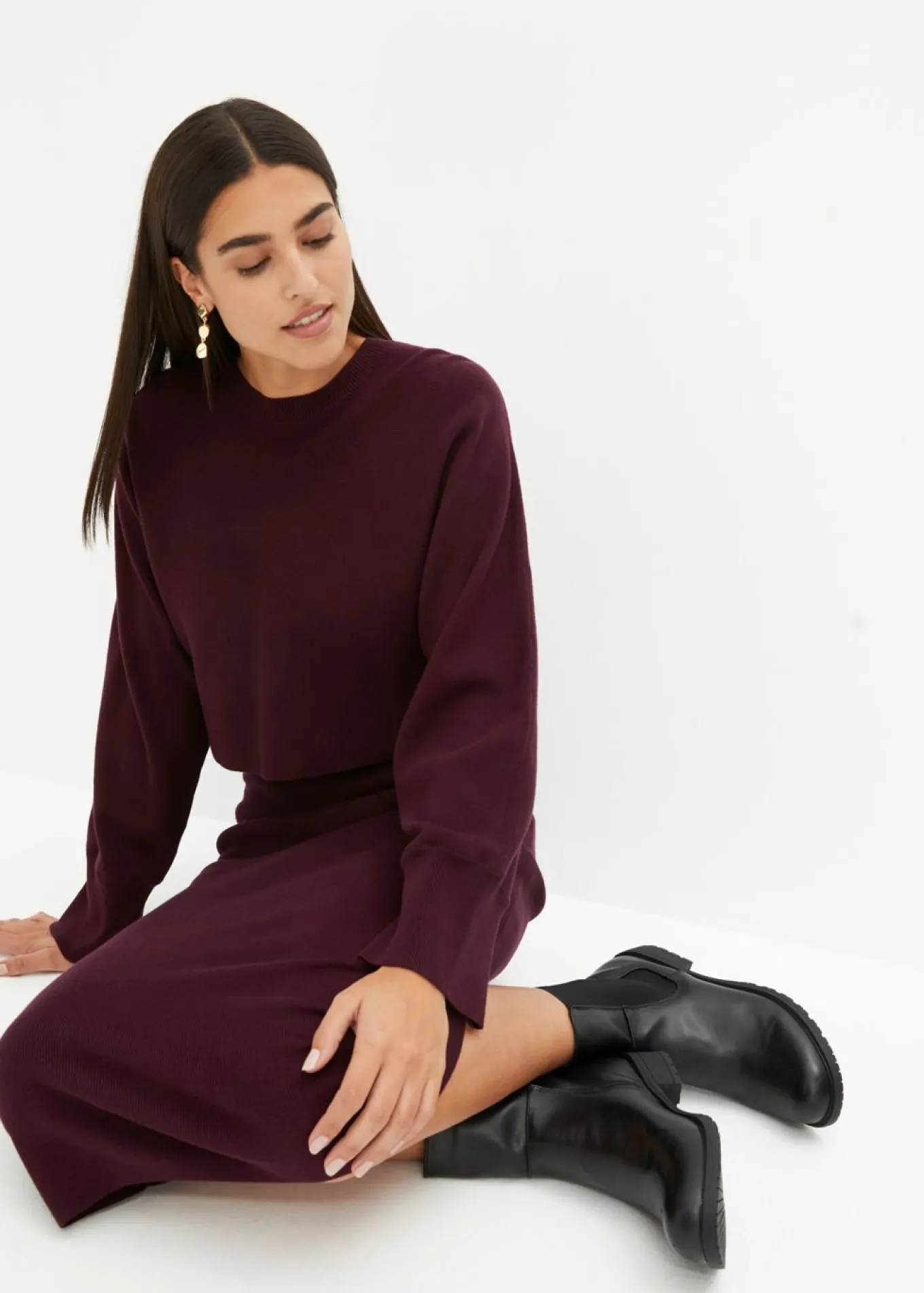 Conjunto de vestido de punto (2 piezas)