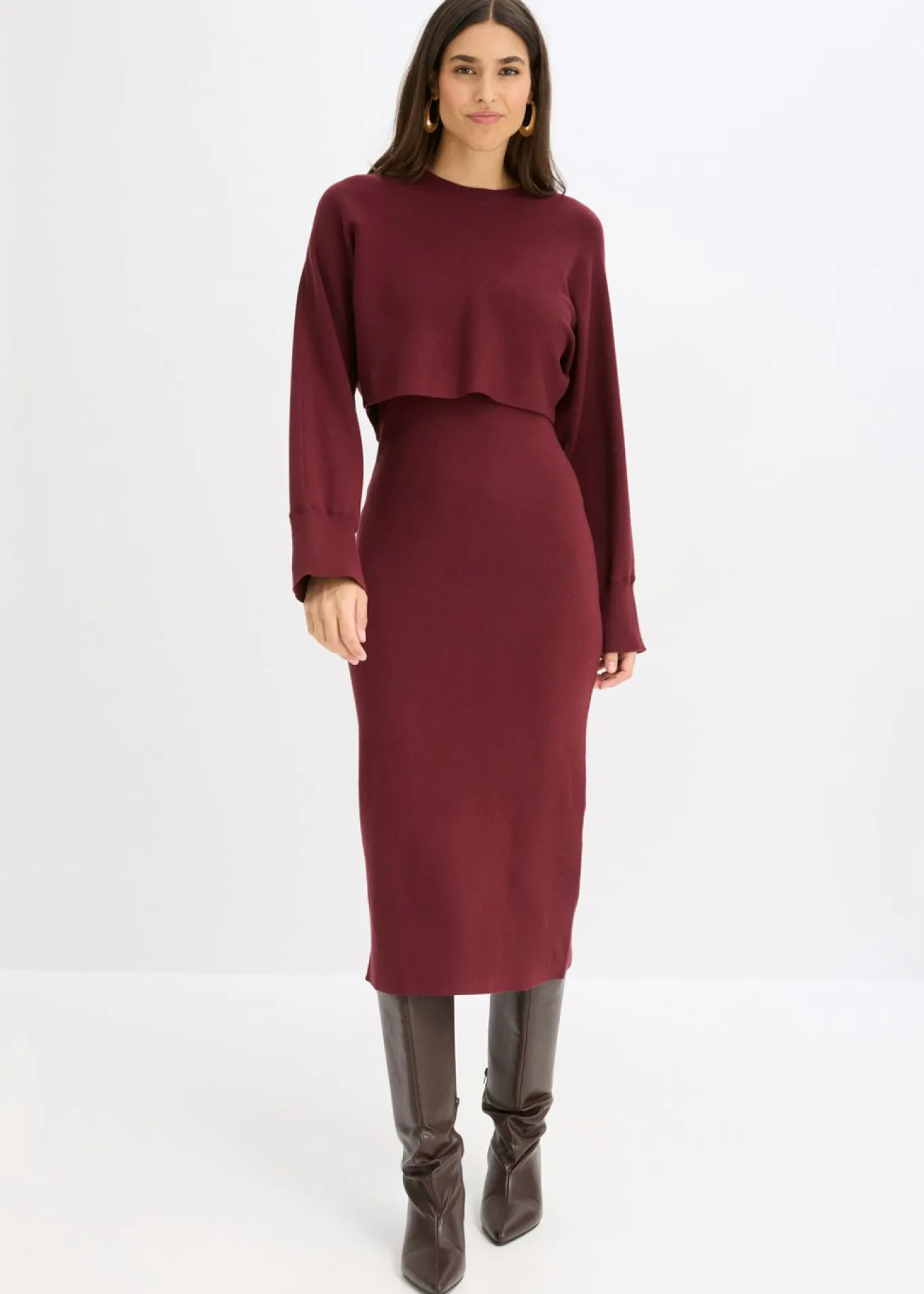 Conjunto de vestido de punto (2 piezas)