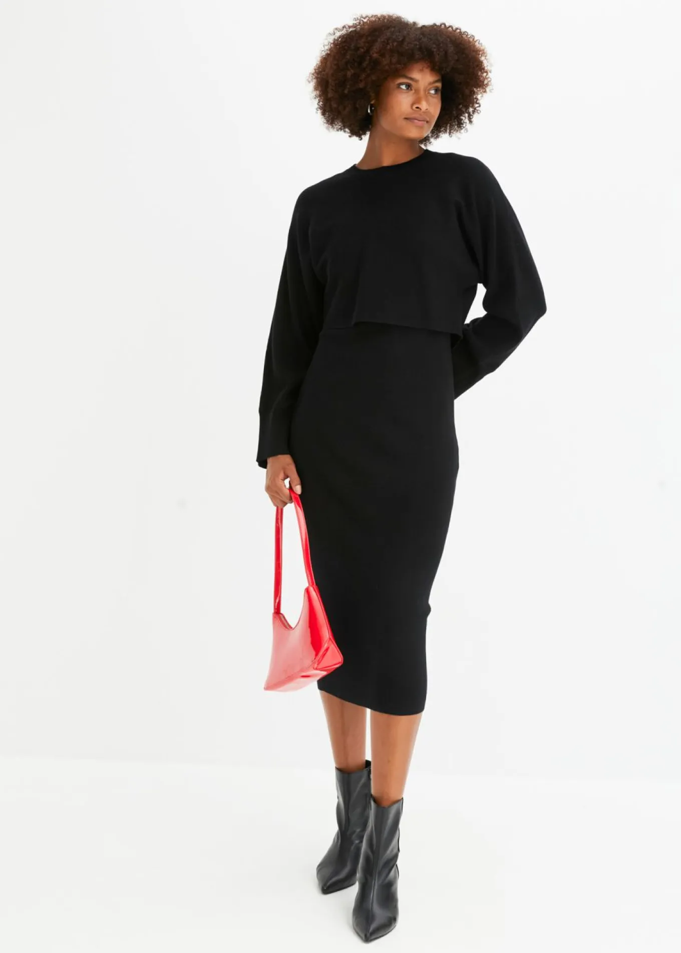 Conjunto de vestido de punto (2 piezas)