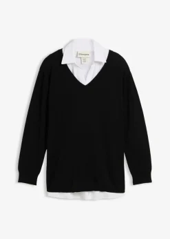 Conjunto premamá/de lactancia compuesto por jersey y blusa sin mangas de algodón orgánico