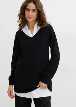 Conjunto premamá/de lactancia compuesto por jersey y blusa sin mangas de algodón orgánico