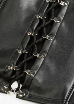 Corsé con cordones y efecto mojado