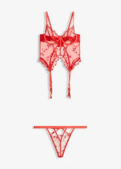Corsé y tanga (conjunto de 2 piezas)