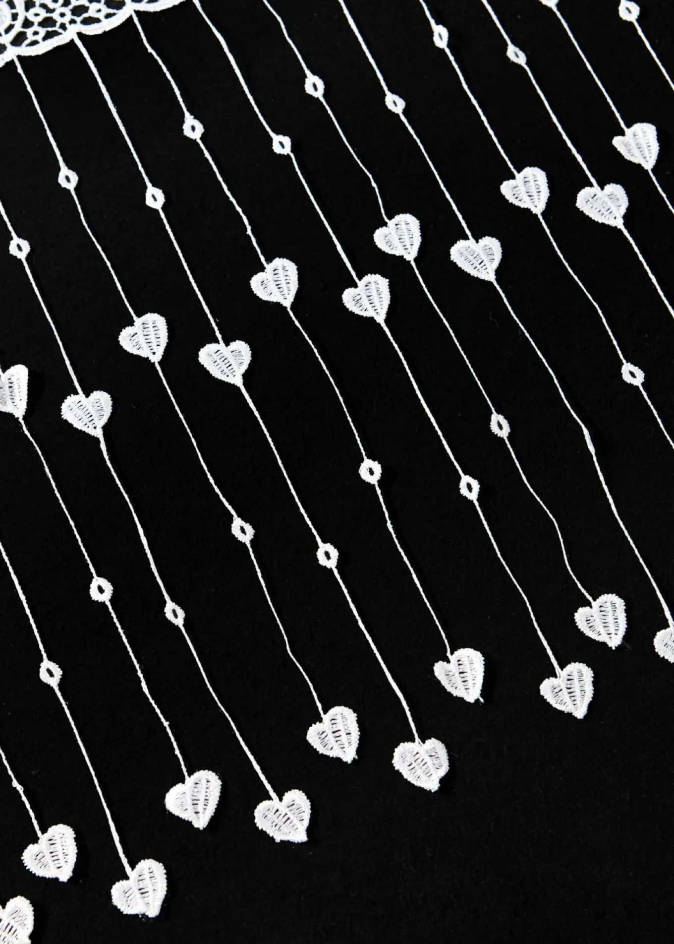 Cortina con corazones