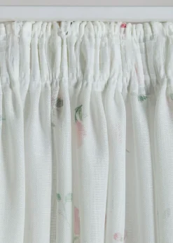 Cortina con estampado de flores (1 unidad)