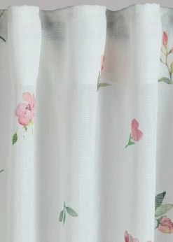 Cortina con estampado de flores (1 unidad)