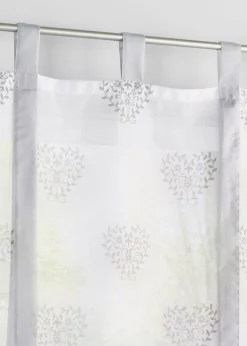 Cortina con estampado de corazones con poliéster reciclado