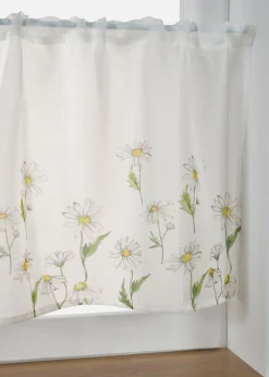 Cortina con estampado de flores