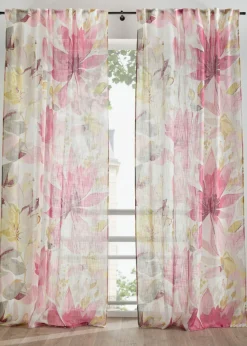 Cortina con estampado de flores (1 unidad)