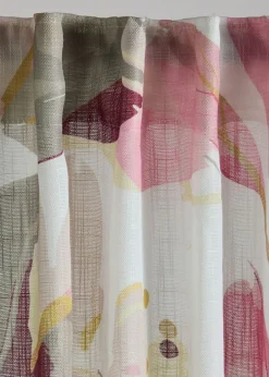 Cortina con estampado de flores (1 unidad)