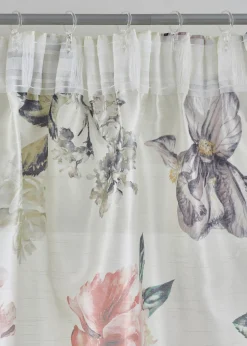 Cortina con estampado de flores (1 unidad)