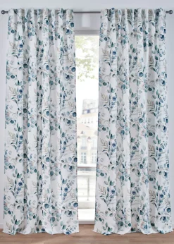 Cortina con estampado de hojas (1 unidad)