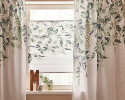Cortina con estampado de flores (1 unidad)