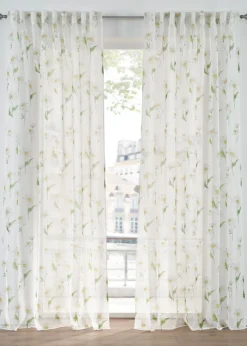 Cortina con estampado de flores (1 unidad)