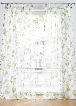 Cortina con estampado floral (1 unidad)
