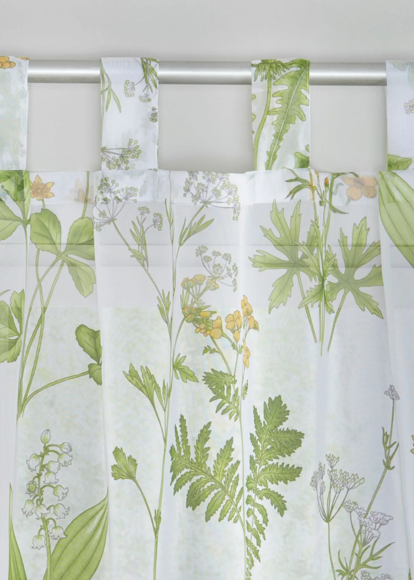 Cortina con estampado floral (1 unidad)