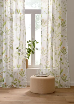 Cortina con estampado floral (1 unidad)