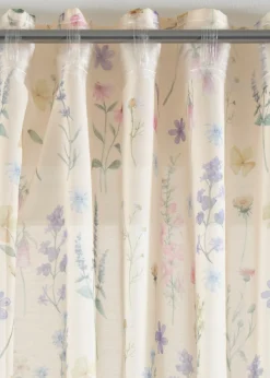 Cortina con estampado floral (2 unidades)