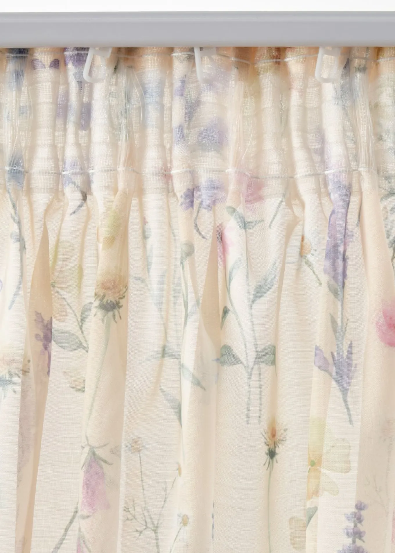 Cortina con estampado floral (2 unidades)