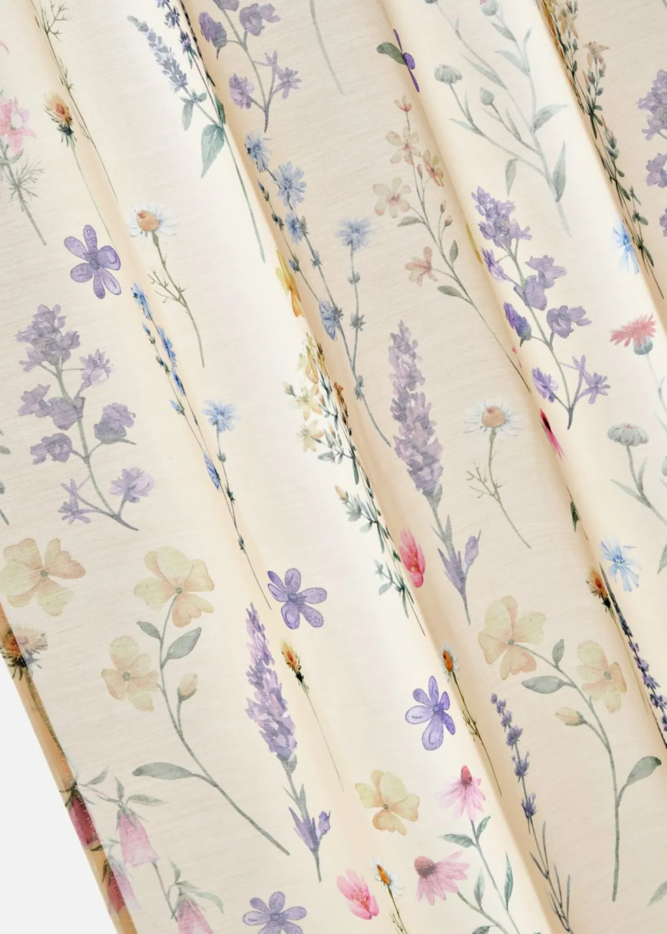 Cortina con estampado floral (2 unidades)