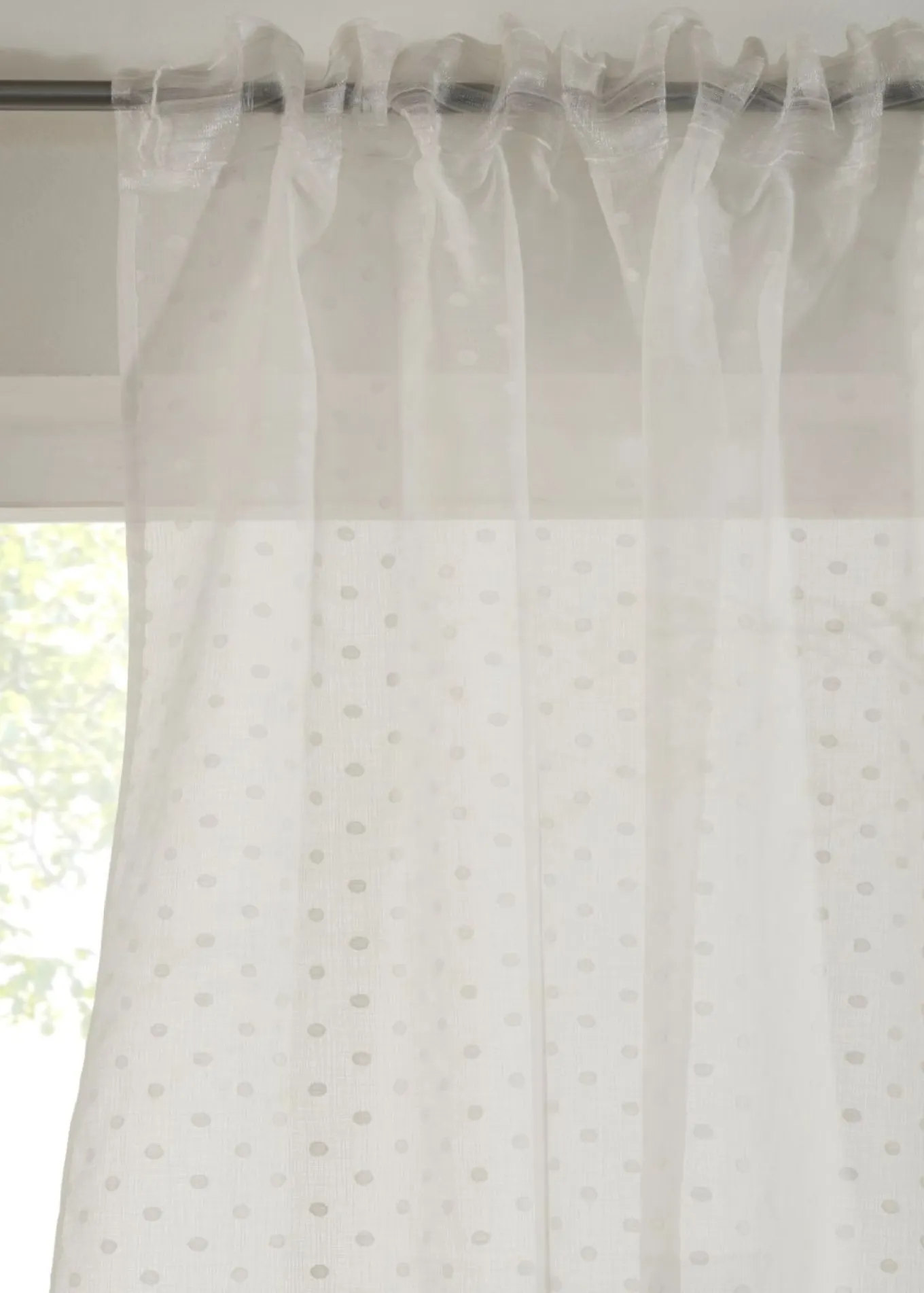 Cortina con lunares de jacquard (1 unidad)