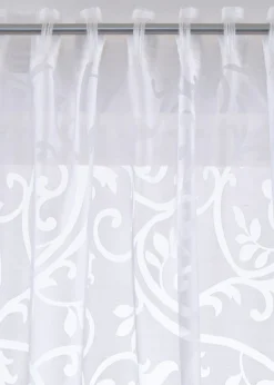 Cortina con transparencias y aros (1 unidad)