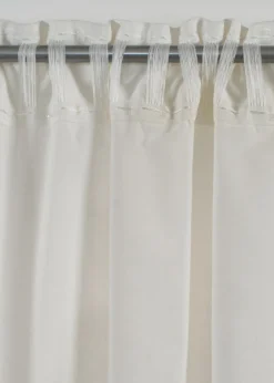 Cortina de algodón orgánico con bordes bordados (1 unidad)