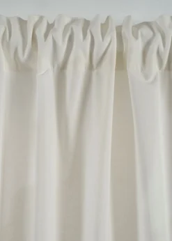 Cortina de algodón orgánico con bordes bordados (1 unidad)