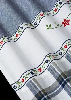 Cortina de algodón orgánico con alzapaños (1 unidad)