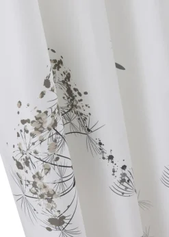 Cortina de microfibra con estampado floral (1 unidad)