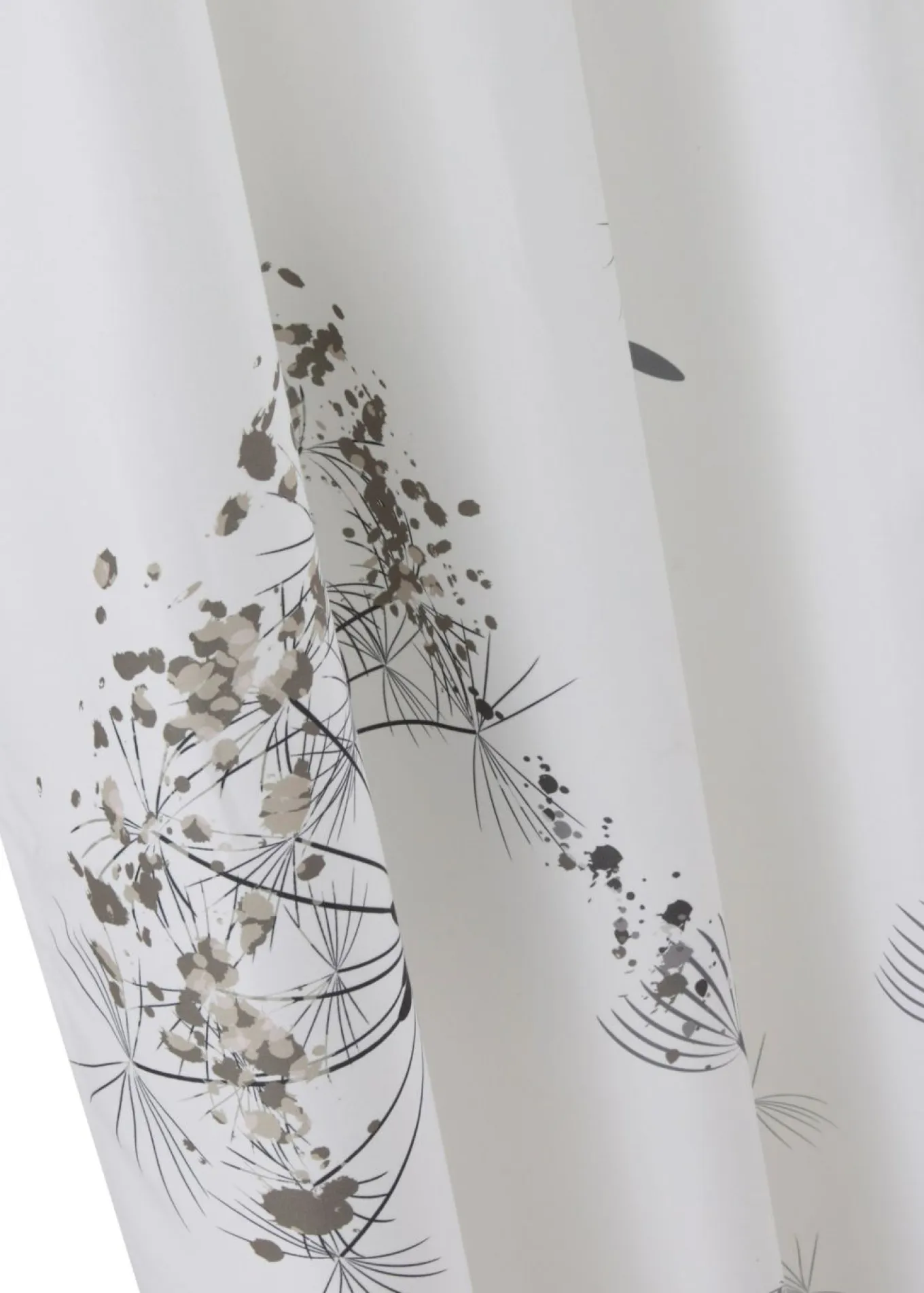 Cortina de microfibra con estampado floral (1 unidad)