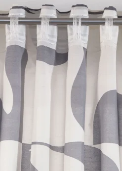Cortina de poliéster reciclado con estampado gráfico (1 unidad)