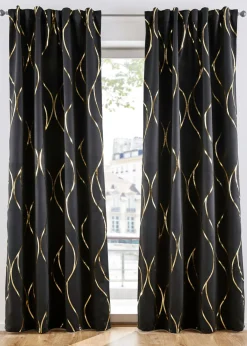 Cortina oscurecedora con estampado brillante (1 unidad)