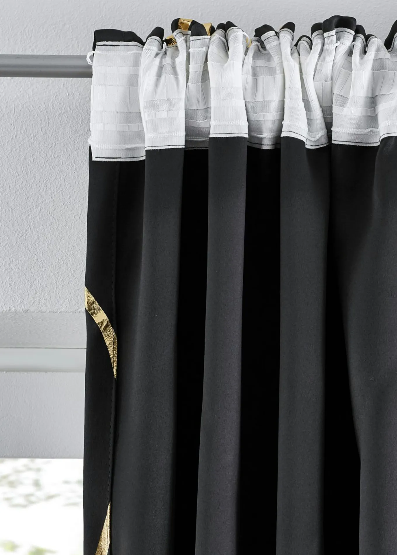 Cortina oscurecedora con estampado brillante (1 unidad)
