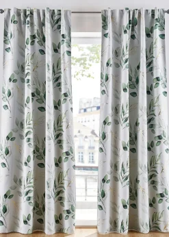 Cortina oscurecedora con estampado floral brillante (1 unidad)