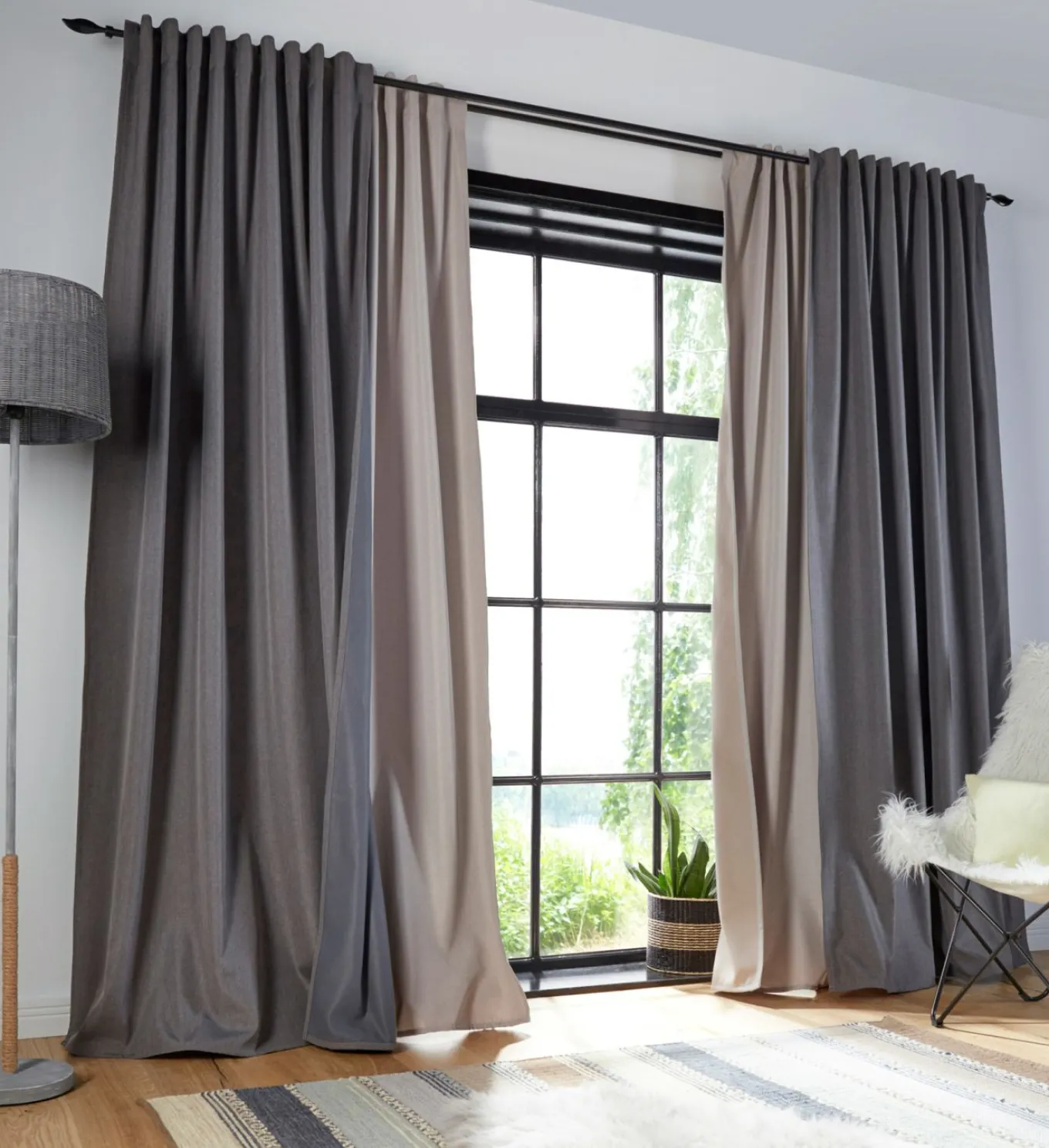 Cortina térmica con reverso de polar suave, también en largo extra (1 unidad)