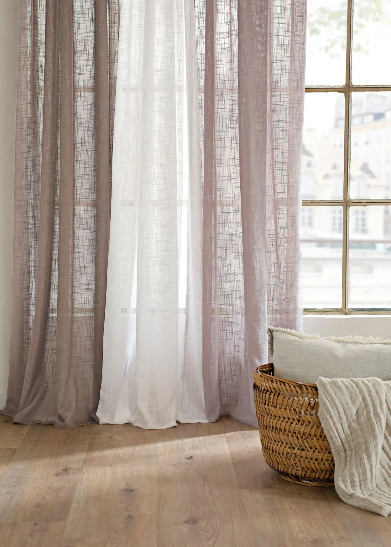 Cortinas con textura (2 unidades)