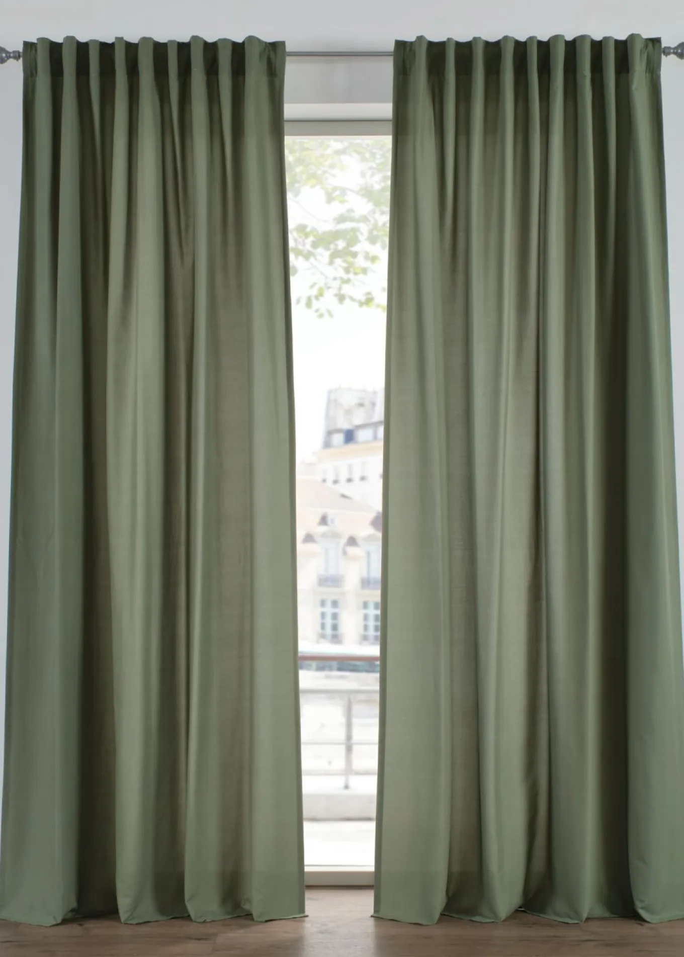 Cortinas de microfibra de fácil cuidado (2 unidades)
