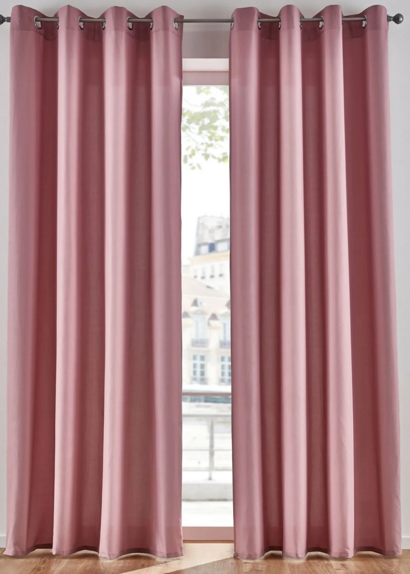 Cortinas de microfibra de fácil cuidado (2 unidades)