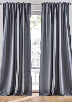 Cortinas de microfibra de fácil cuidado (2 unidades)