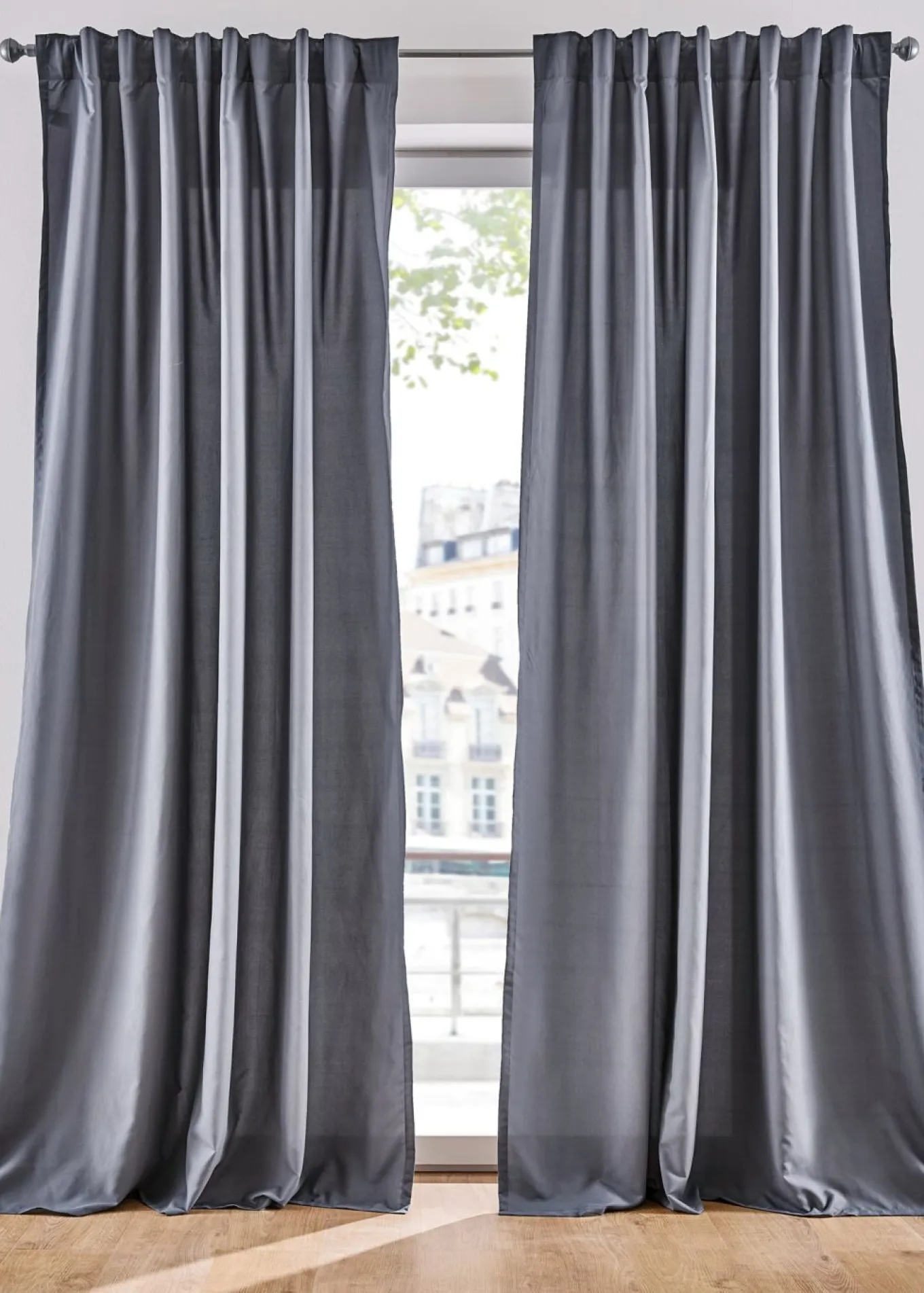 Cortinas de microfibra de fácil cuidado (2 unidades)