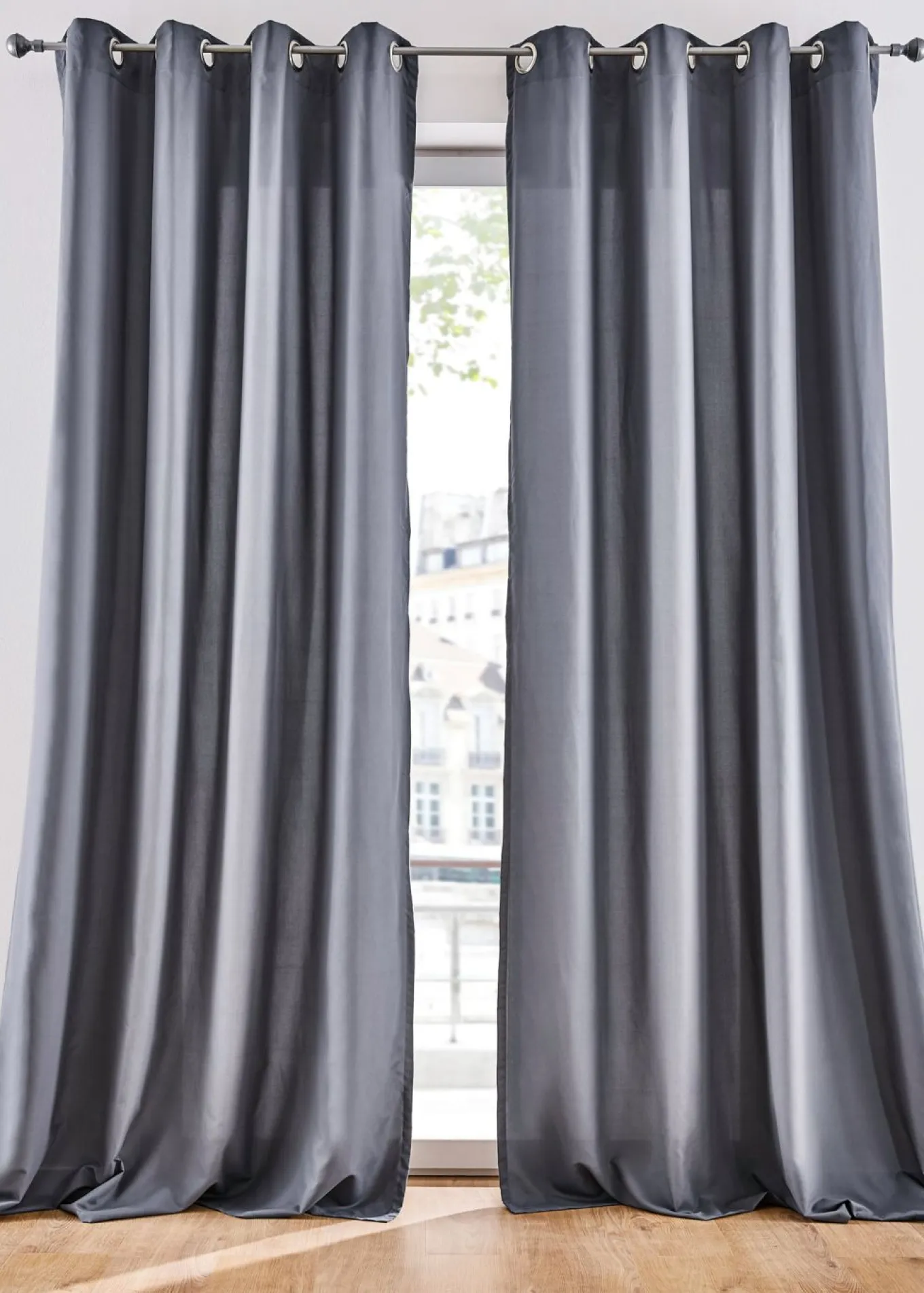 Cortinas de microfibra de fácil cuidado (2 unidades)