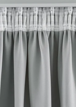 Cortinas oscurecedoras con estructura (2 unidades)