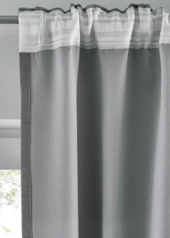 Cortinas oscurecedoras con estructura (2 unidades)