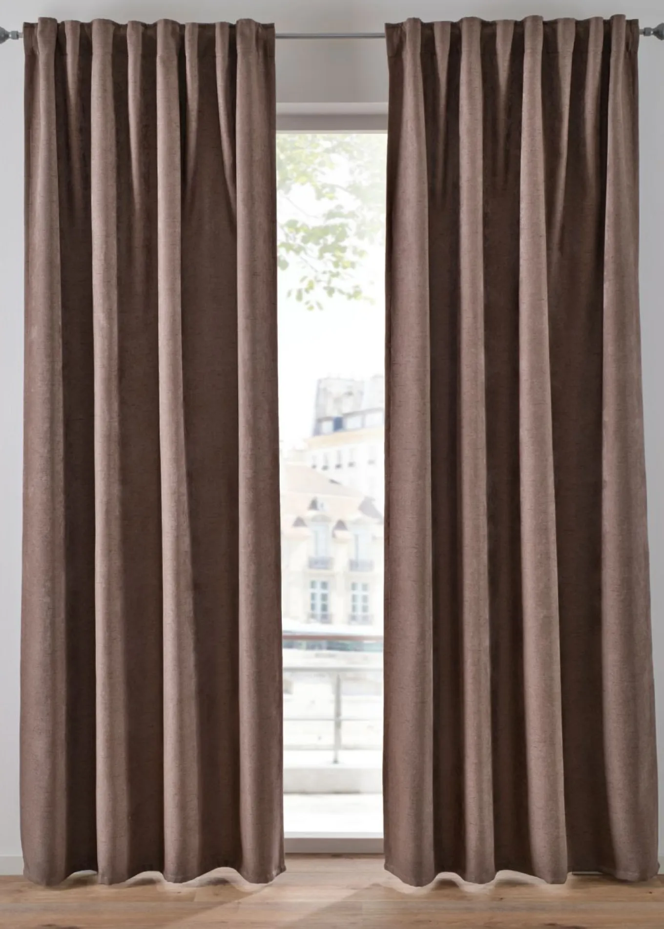 Cortinas oscurecedoras con estructura (2 unidades)