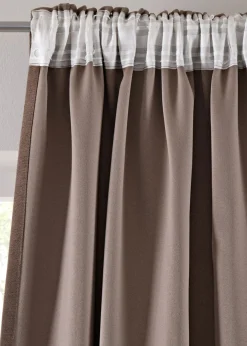 Cortinas oscurecedoras con estructura (2 unidades)