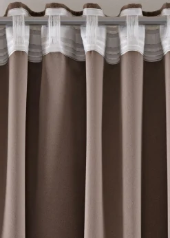 Cortinas oscurecedoras con estructura (2 unidades)