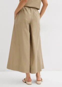 Culotte ancho de algodón puro