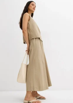Culotte ancho de algodón puro