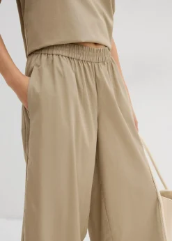 Culotte ancho de algodón puro